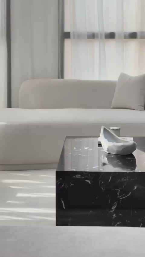 Marble black on sale coffee table