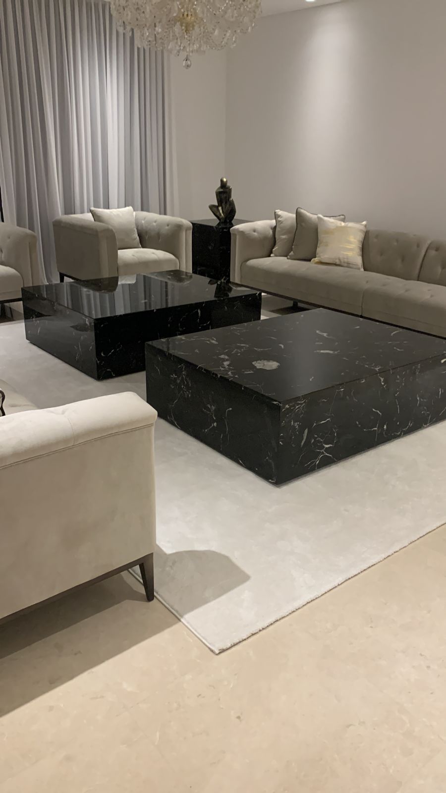 Black block clearance coffee table