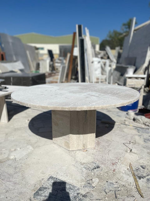 Light Travertine Coffee Table